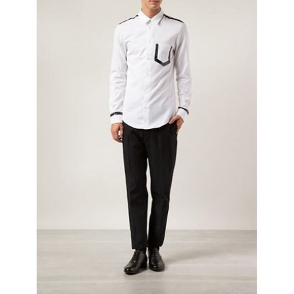 MAISON MARTIN MARGIELA Paris PAINTED POCKET White Detail DRESS SHIRT Italy 48 - Picture 4 of 5